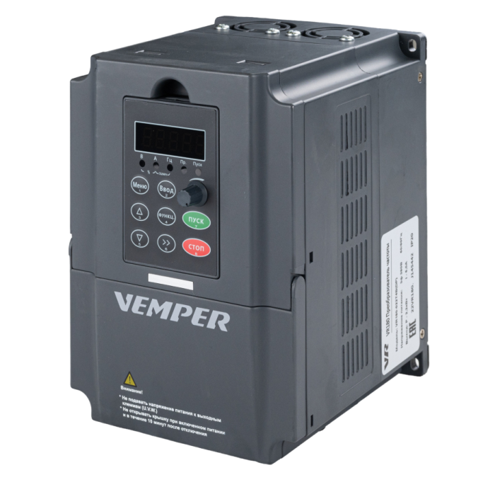 Частотный преобразователь  3,7/5,5кВт VR180-037/055T4B (380В) VEMPER